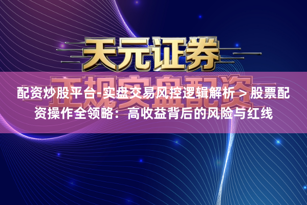 配资炒股平台-实盘交易风控逻辑解析 > 股票配资操作全领略：高收益背后的风险与红线